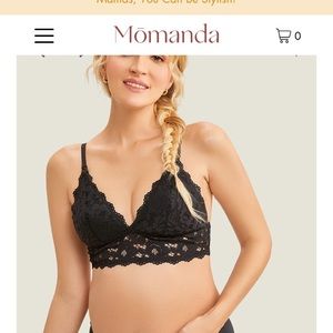 Momanda Black Lace Nursing Bra